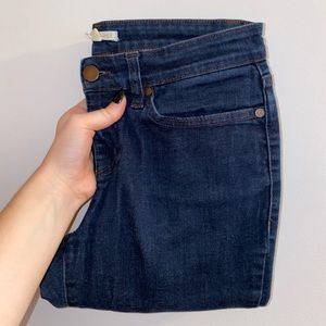 LIKE NEW Eileen Fisher Petite Dark Wash Straight-leg Denim Jeans